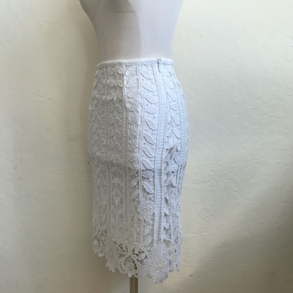 Romeo + Juliet Couture Nordstrom Lace Pencil Skirt White XS - Picture 2 of 6